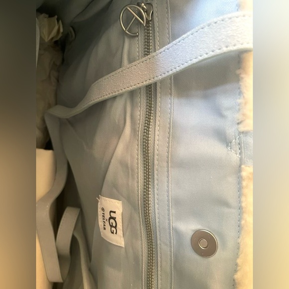 UGG x Telfar Large Suede Signature Shopper Bag NEW - Blue - Cross Body Handbag - Picture 9 of 9